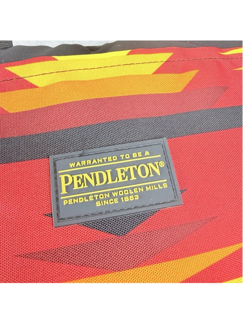 Pendleton picnic / outdoor packable blanket - red Aztec pattern